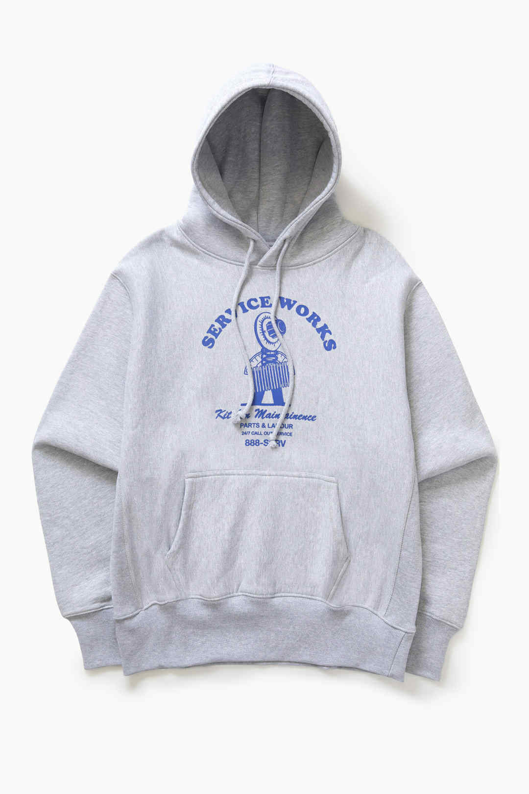 SERVICE WORKS MAINTAINANCE HOODIE - HEATHER GREY