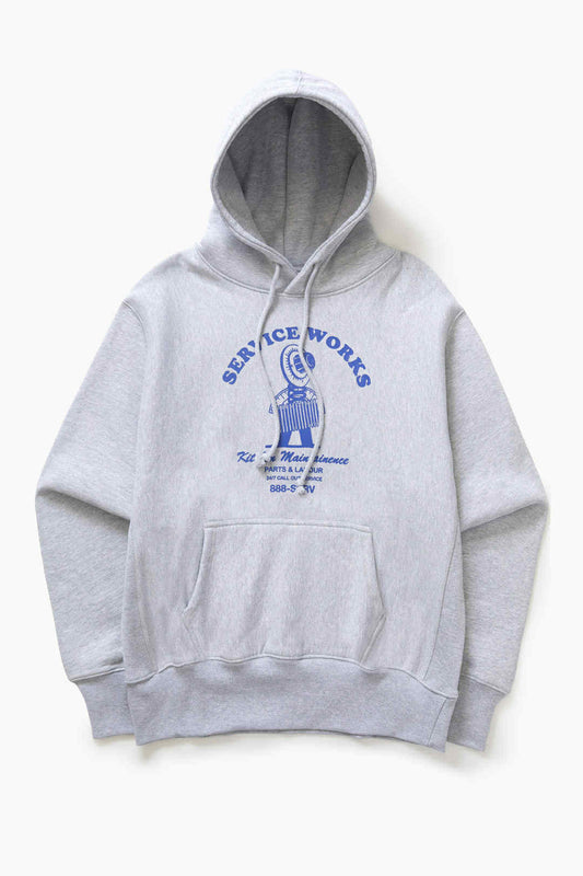 SERVICE WORKS MAINTAINANCE HOODIE - HEATHER GREY