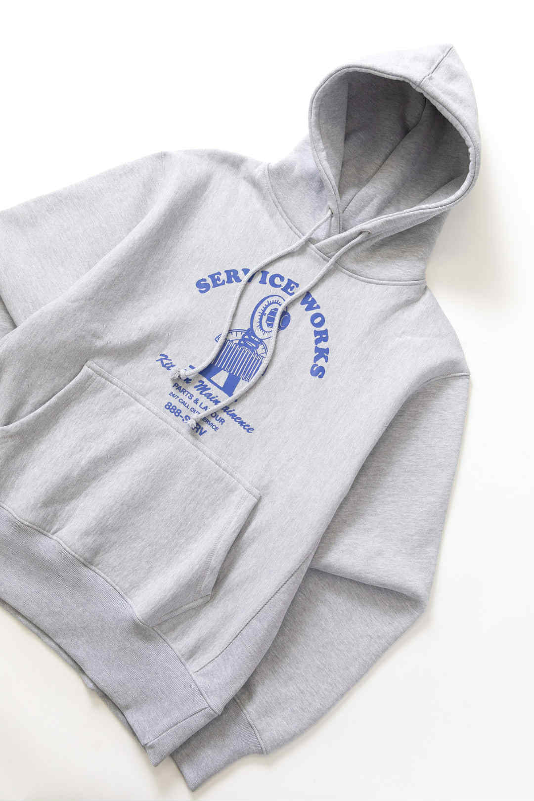 SERVICE WORKS MAINTAINANCE HOODIE - HEATHER GREY