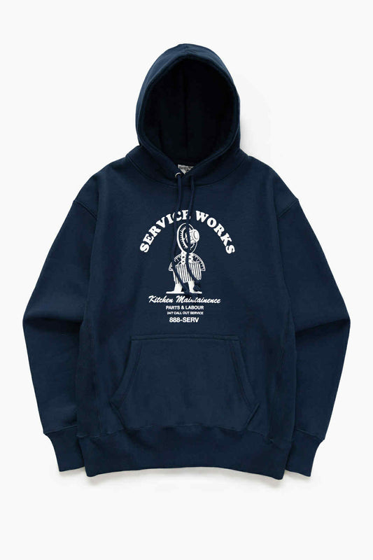 SERVICE WORKS MAINTAINANCE HOODIE - NAVY