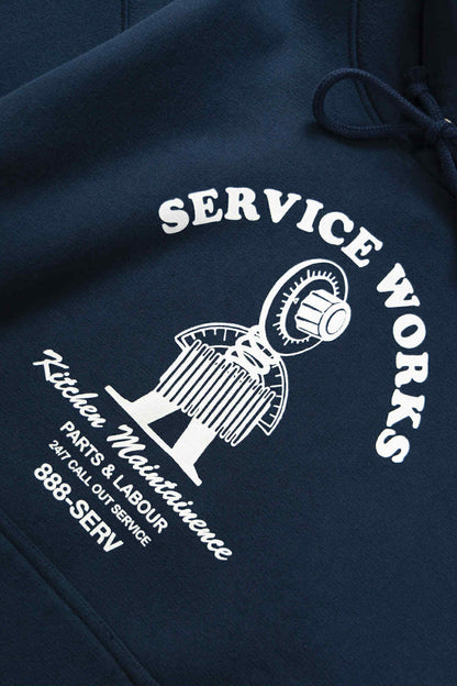 SERVICE WORKS MAINTAINANCE HOODIE - NAVY