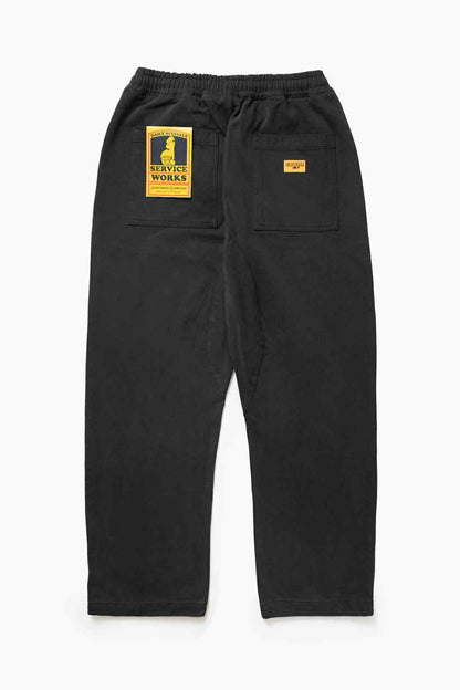 SERVICE WORKS MOLESKINE CHEF PANTS - BLACK