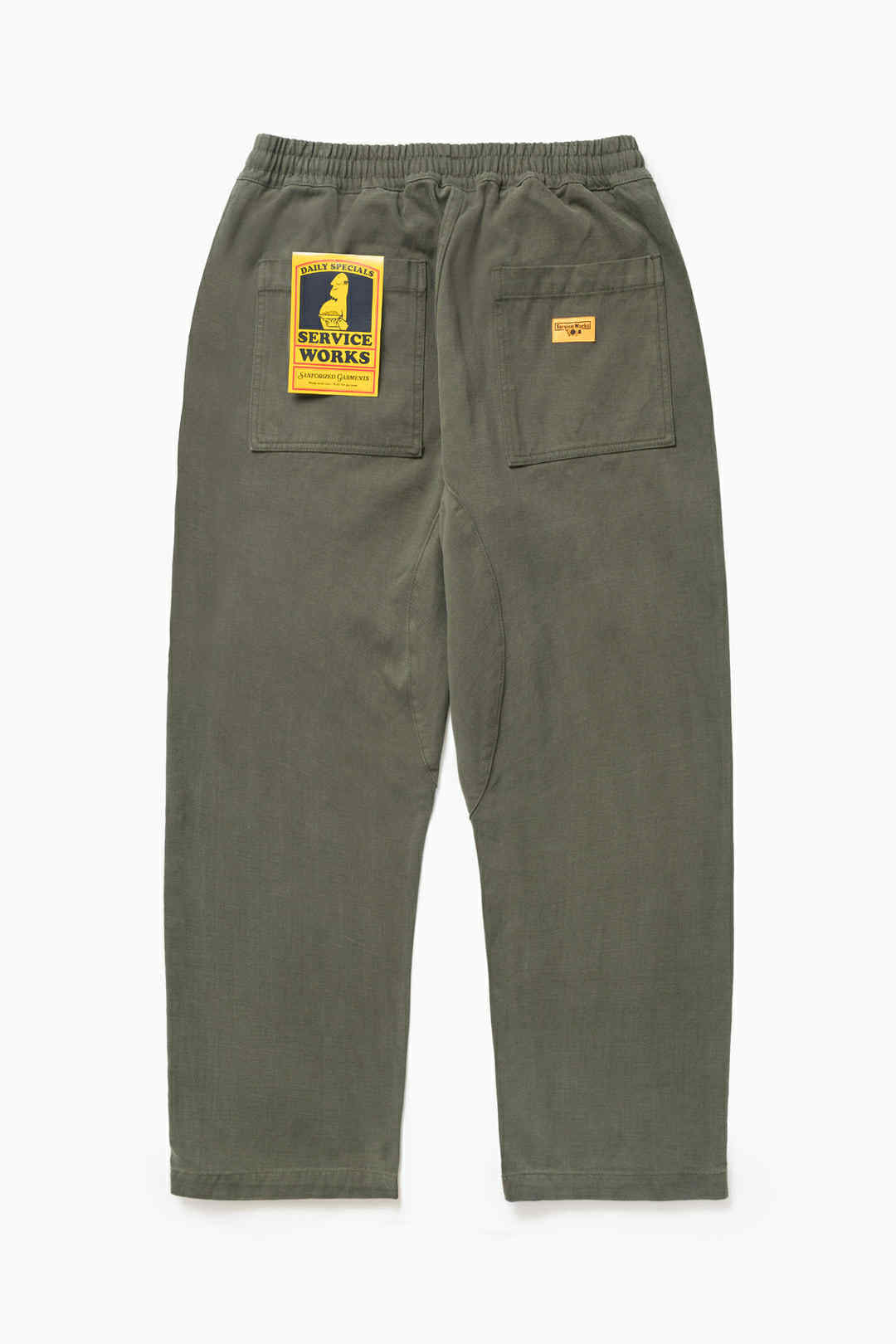 SERVICE WORKS MOLESKINE CHEF PANTS - MOSS GREEN