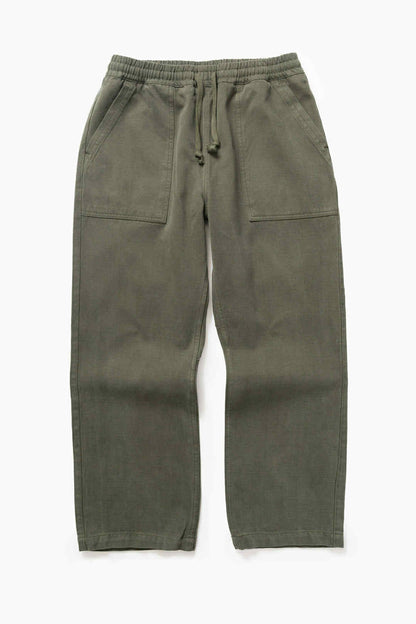 SERVICE WORKS MOLESKINE CHEF PANTS - MOSS GREEN