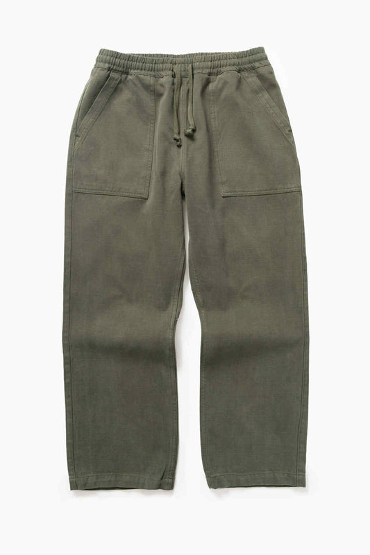 SERVICE WORKS MOLESKINE CHEF PANTS - MOSS GREEN