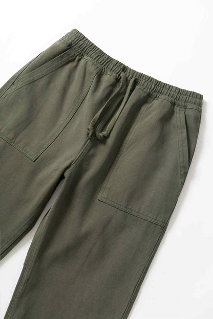 SERVICE WORKS MOLESKINE CHEF PANTS - MOSS GREEN