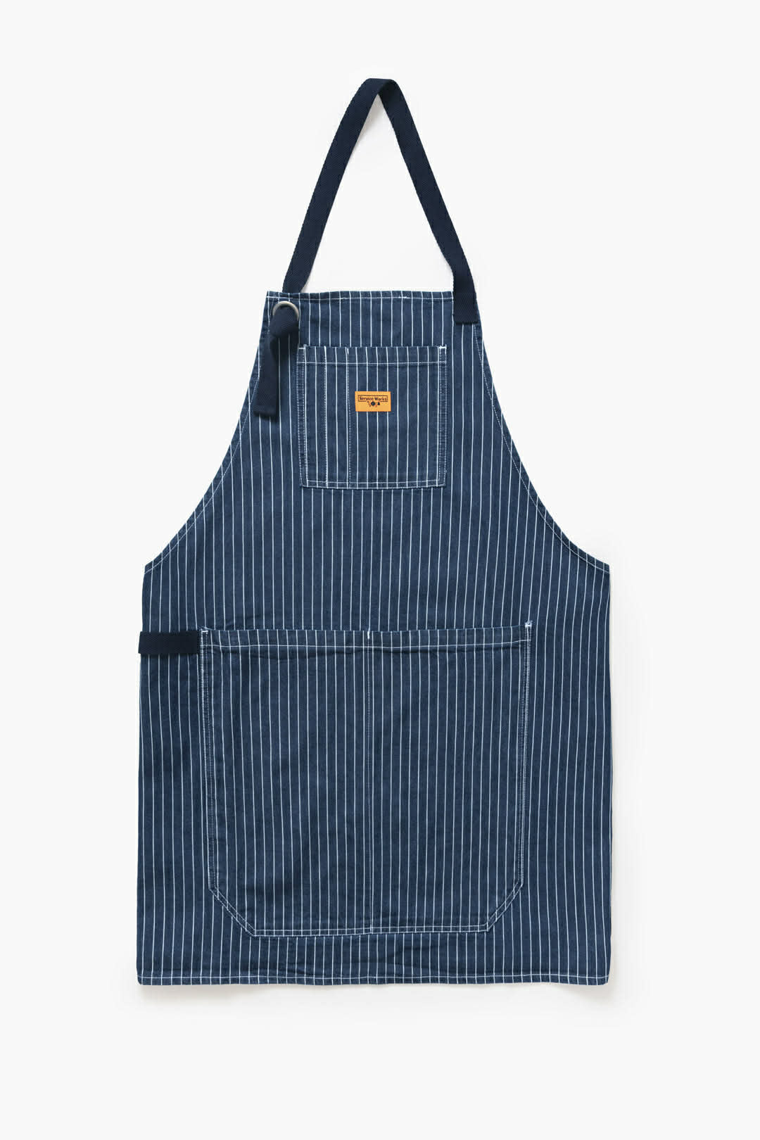 SERVICE WORKS PINSTRIPE DENIM APRON - INDIGO