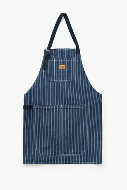 SERVICE WORKS PINSTRIPE DENIM APRON - INDIGO