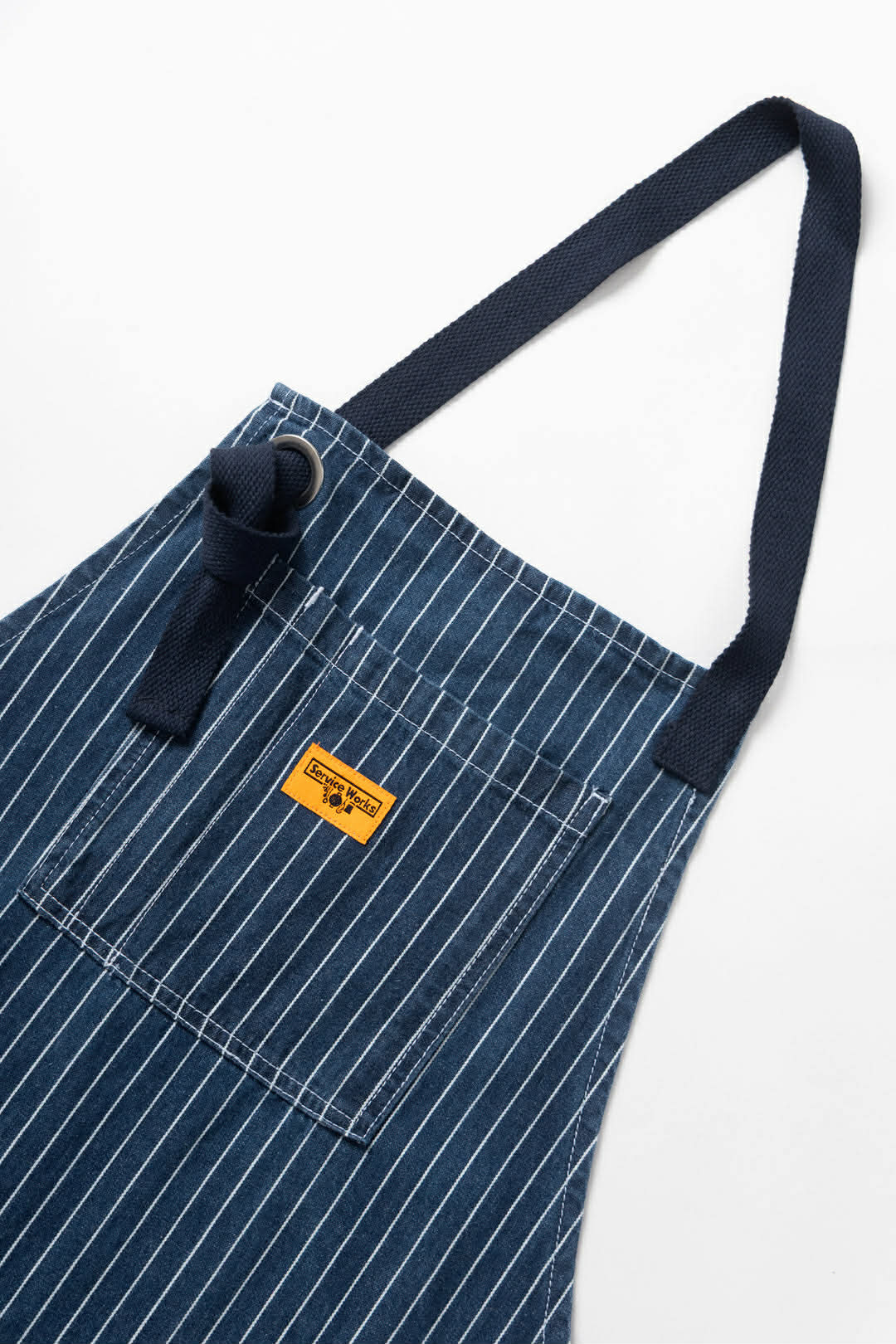 SERVICE WORKS PINSTRIPE DENIM APRON - INDIGO