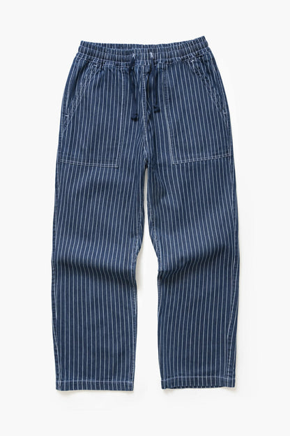 SERVICE WORKS PINSTRIPE DENIM CHEF PANTS - INDIGO