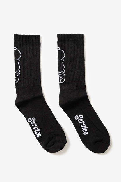 SERVICE WORKS SALT + PEPPER SOCKS - BLACK