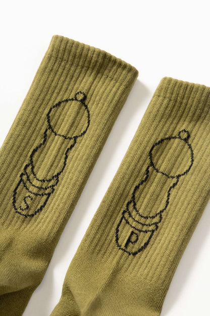 SERVICE WORKS SALT + PEPPER SOCKS - OLIVE