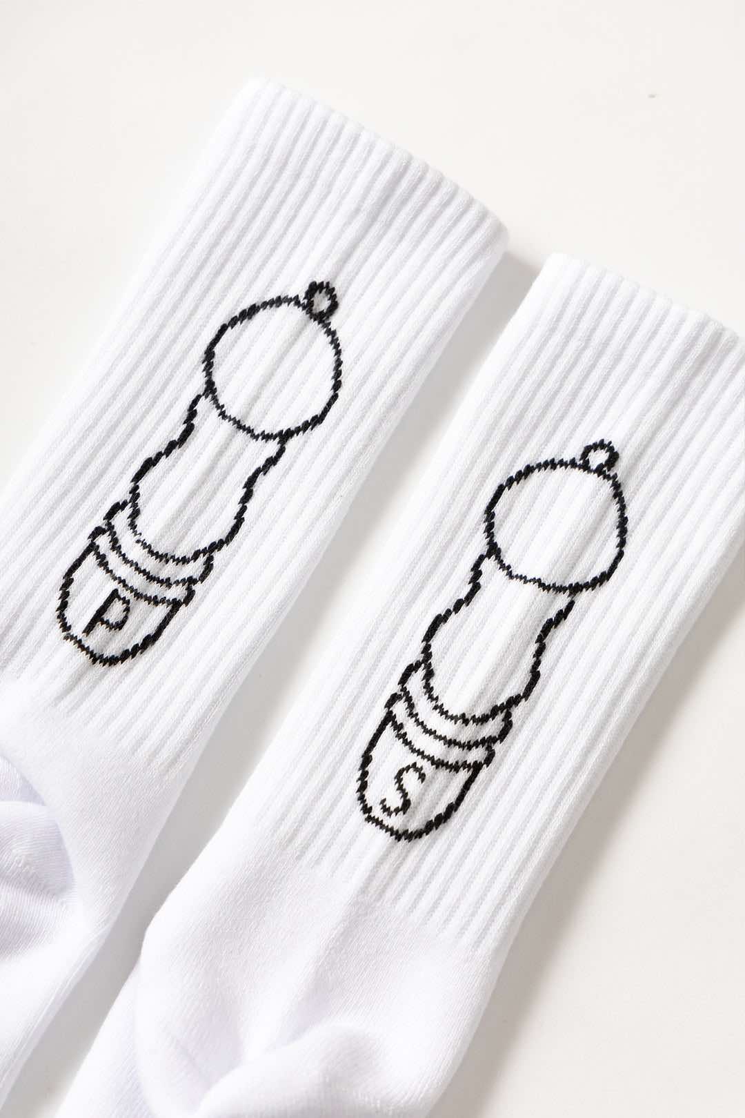 SERVICE WORKS SALT + PEPPER SOCKS - WHITE