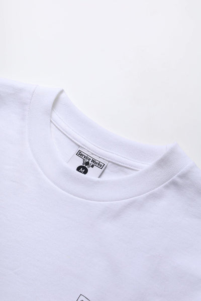 SERVICE WORKS SCRIBBLE LOGO TEE - WHITE