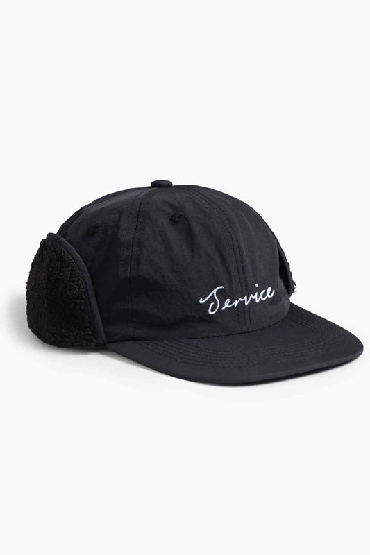 SERVICE WORKS SCRIPT TRAPPER CAP - BLACK
