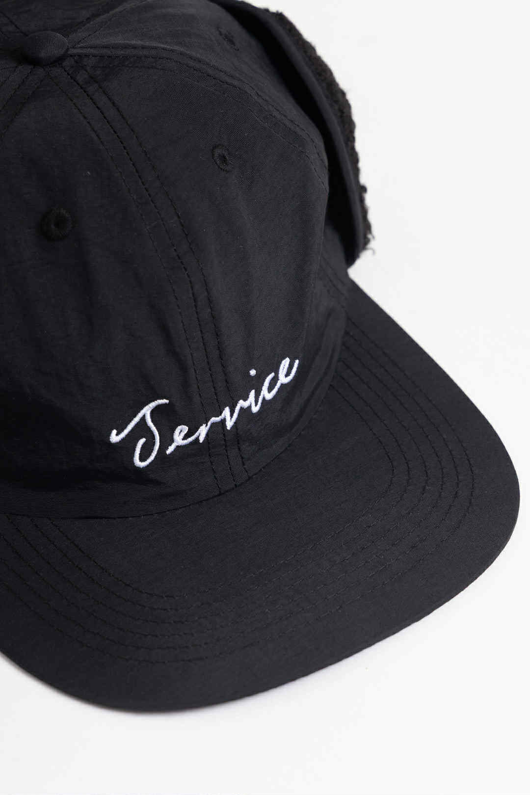 SERVICE WORKS SCRIPT TRAPPER CAP - BLACK