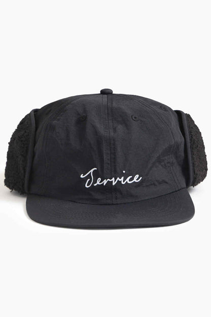 SERVICE WORKS SCRIPT TRAPPER CAP - BLACK