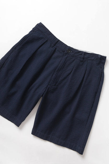SERVICE WORKS SEERSUCKER PART TIMER SHORTS - DARK NAVY