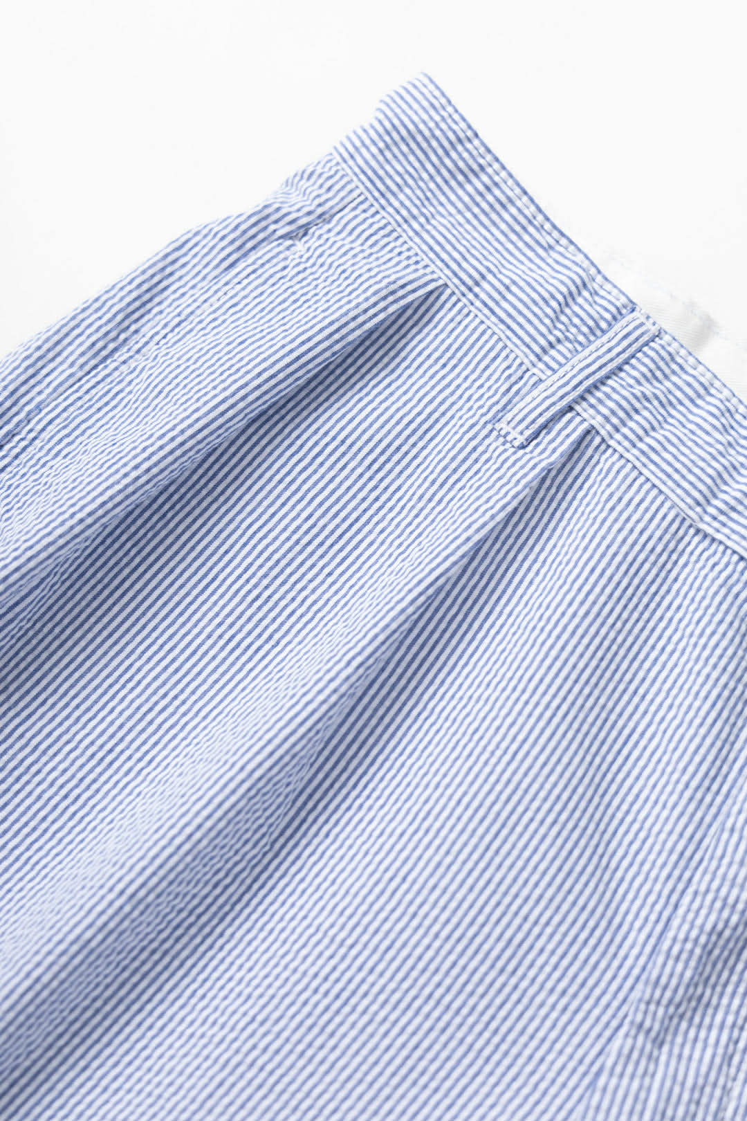 SERVICE WORKS SEERSUCKER PART TIMER SHORTS - NAVY STRIPE