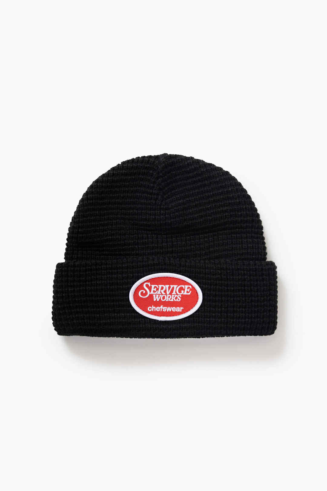 SERVICE WORKS WAFFLE PATCH BEANIE - BLACK