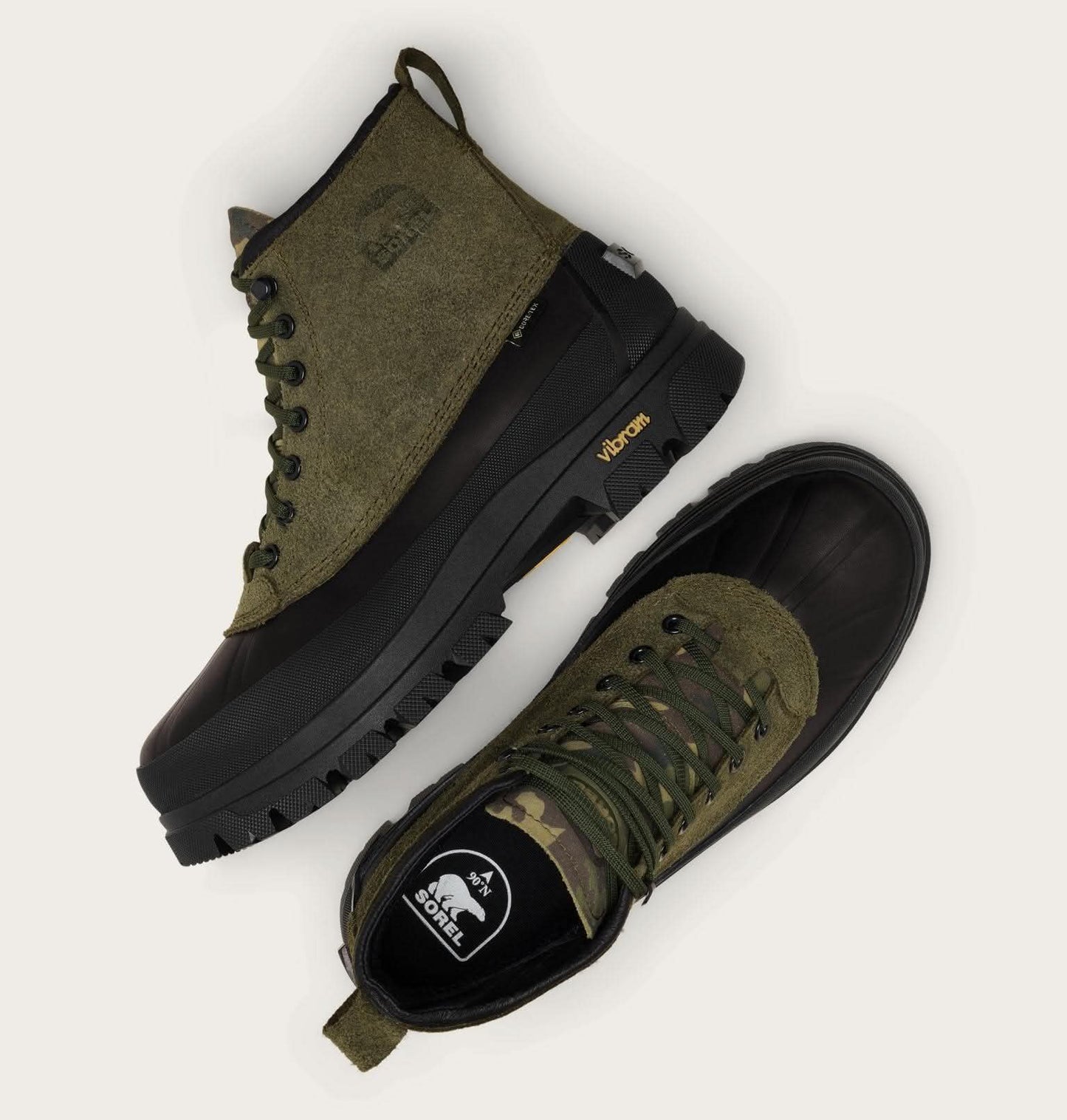 SOREL DAYSTORM HORIZON GTX BOOTS - UTILITY GREEN / BLACK