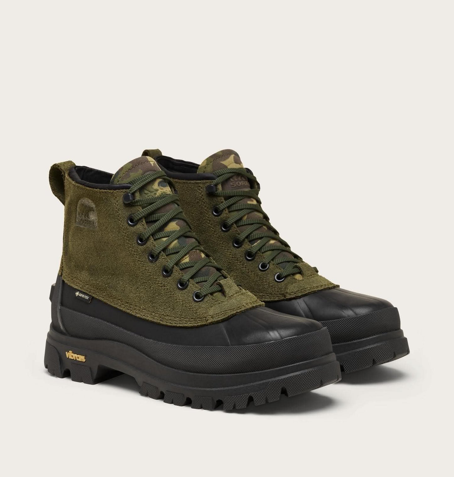 SOREL DAYSTORM HORIZON GTX BOOTS - UTILITY GREEN / BLACK