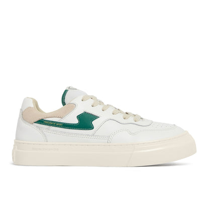 STEPNEY WORKERS CLUB PEARL S-STRIKE LEATHER - WHITE / GREEN