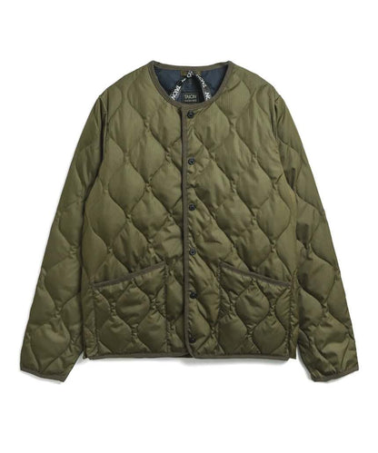 TAION MILITARY U NECK BUTTON JACKET - OLIVE