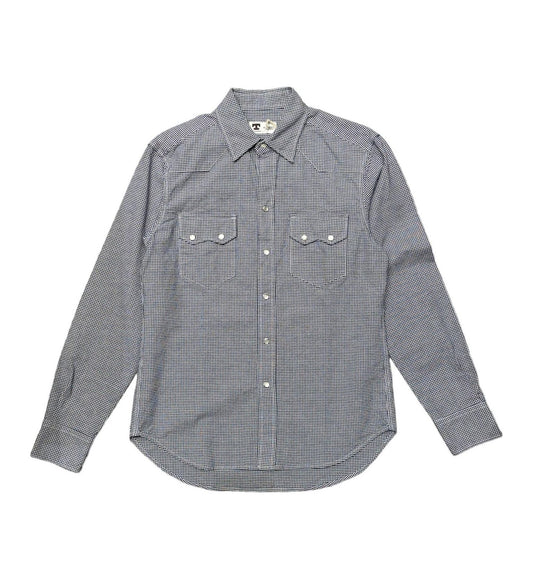 TELLASON COWBOY SHIRT PEPITA - BLUE