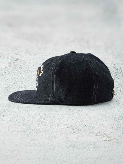THE FLAT HEAD FN-HC008 HEADWEAR DENIM TRACKER CAP - BLUE