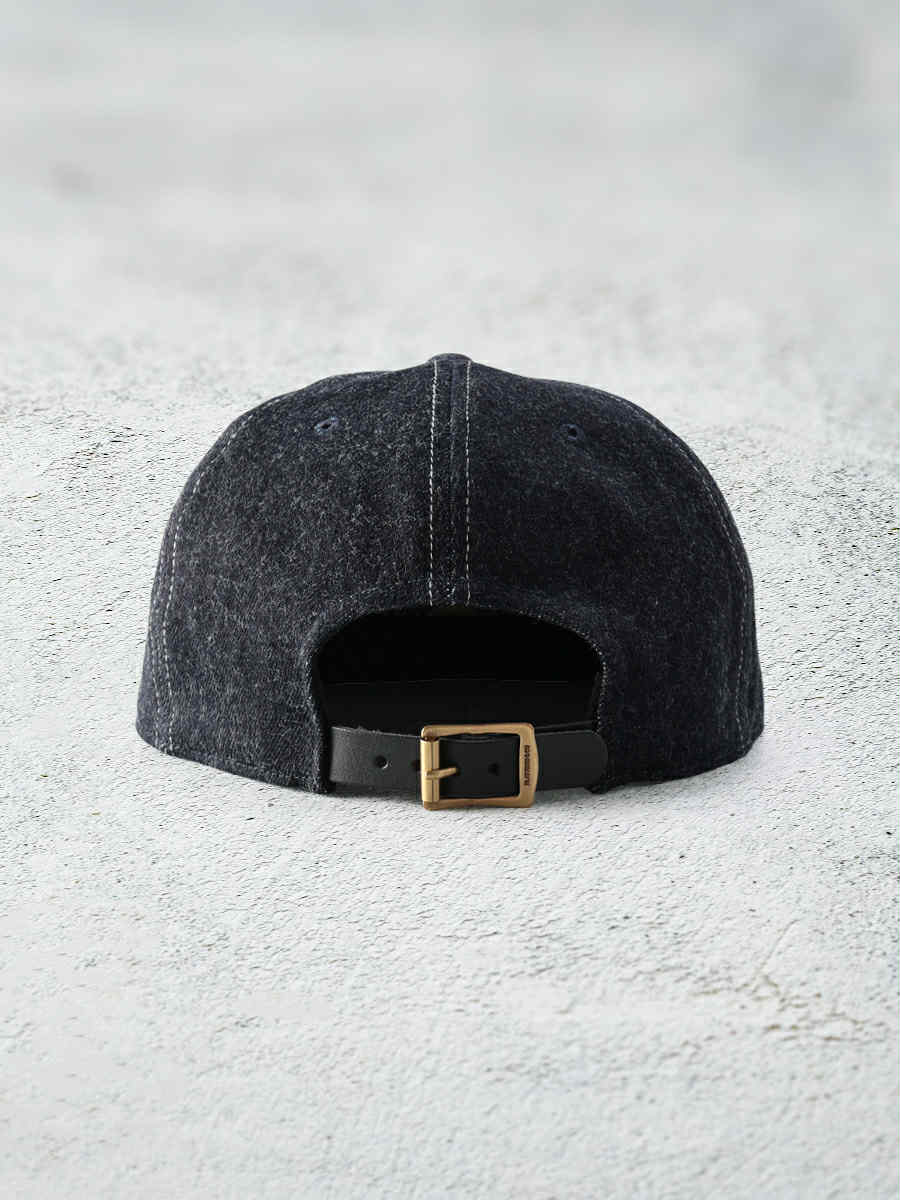 THE FLAT HEAD FN-HC008 HEADWEAR DENIM TRACKER CAP - BLUE