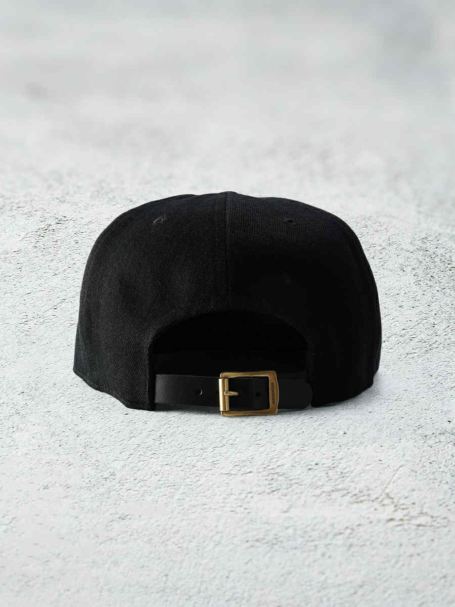 THE FLAT HEAD FN-HC007 HEADWEAR DENIM TRACKER CAP - BLACK