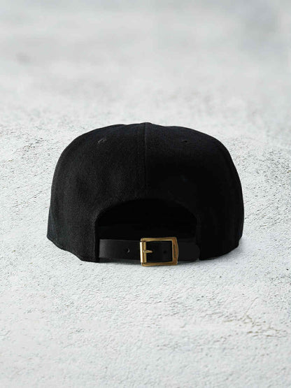 THE FLAT HEAD FN-HC007 HEADWEAR DENIM TRACKER CAP - BLACK