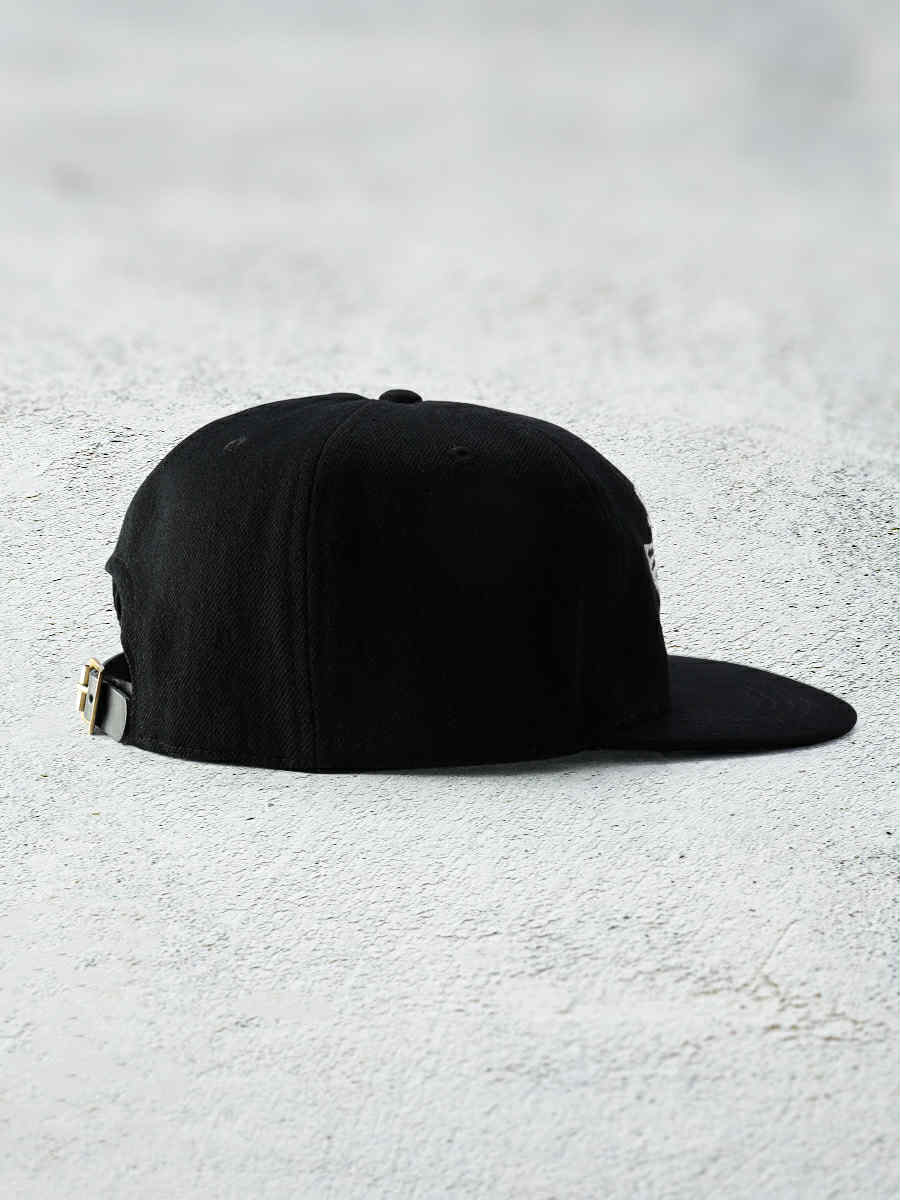 THE FLAT HEAD FN-HC007 HEADWEAR DENIM TRACKER CAP - BLACK