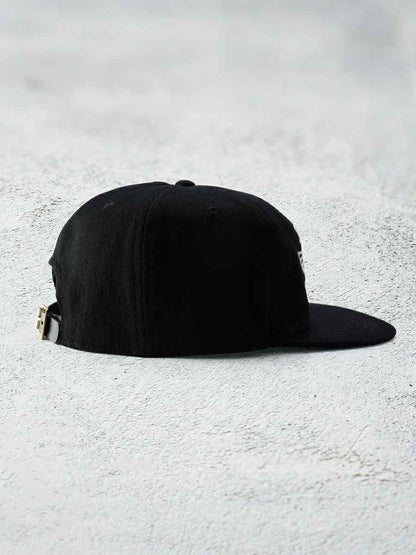 THE FLAT HEAD FN-HC007 HEADWEAR DENIM TRACKER CAP - BLACK