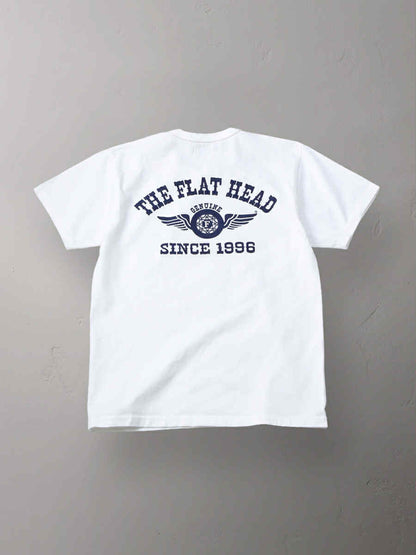 THE FLAT HEAD FN-THC202- T-SHIRT FLYING WHEELS - WHITE