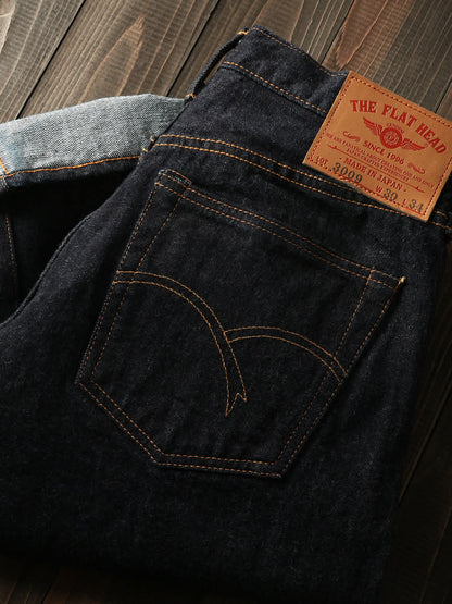 THE FLAT HEAD FN-3009 14,5OZ SELVEDGE JEANS STRAIGHT TAPERED - INDIGO