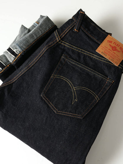 THE FLAT HEAD FN-8004 18OZ SELVEDGE JEANS WIDE TAPERED - INDIGO
