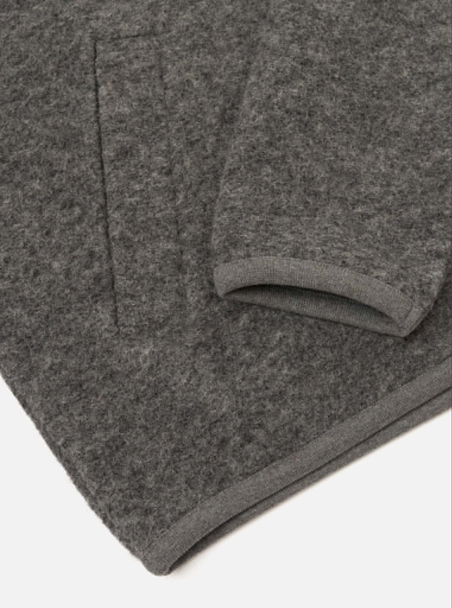 UNIVERSAL WORKS ZIP BOMBER WOOL FLEECE - GREY MARL