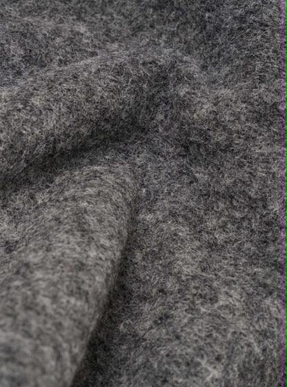 UNIVERSAL WORKS ZIP BOMBER WOOL FLEECE - GREY MARL
