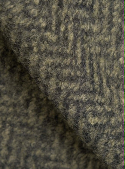 UNIVERSAL WORKS ADVANCE CARDIGAN RAVEN FLEECE - OLIVE