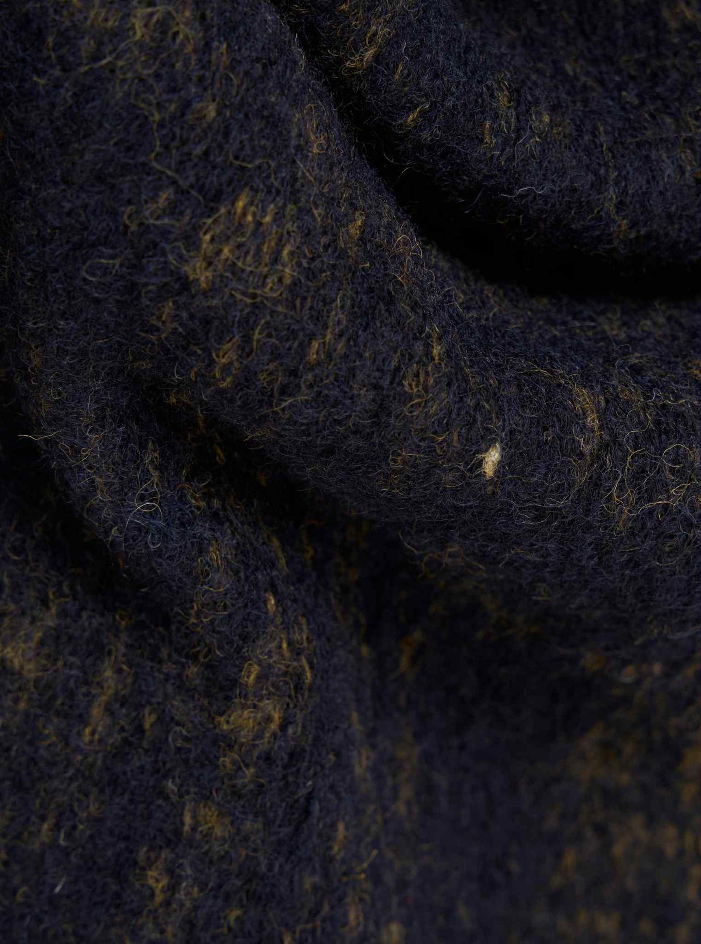 UNIVERSAL WORKS CARDIGAN MARBLE FLEECE - NAVY