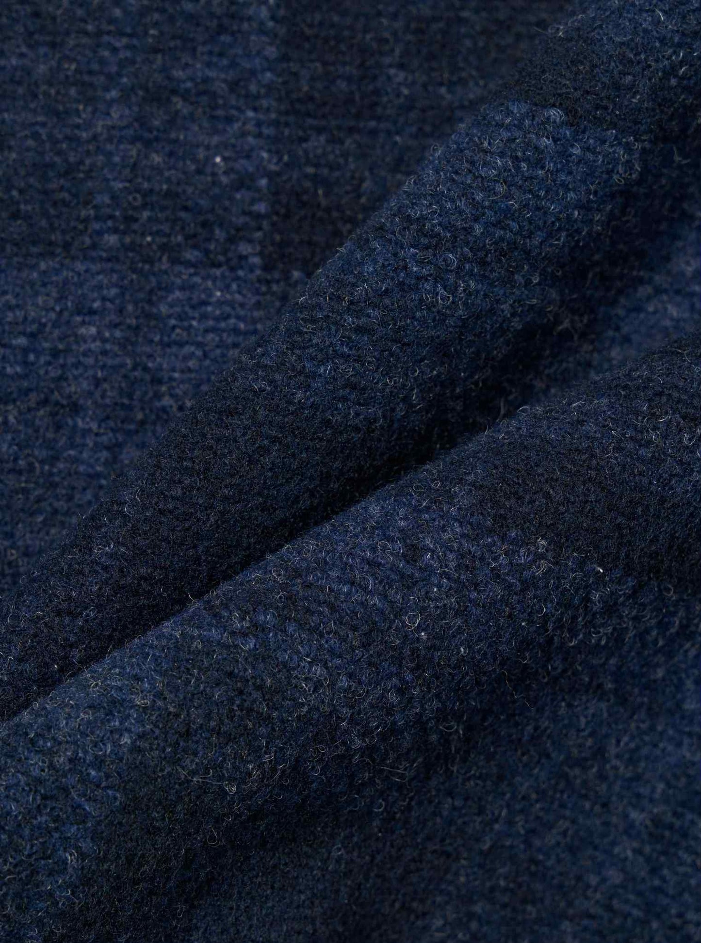 UNIVERSAL WORKS CARDIGAN MOH CHECK FLEECE - NAVY