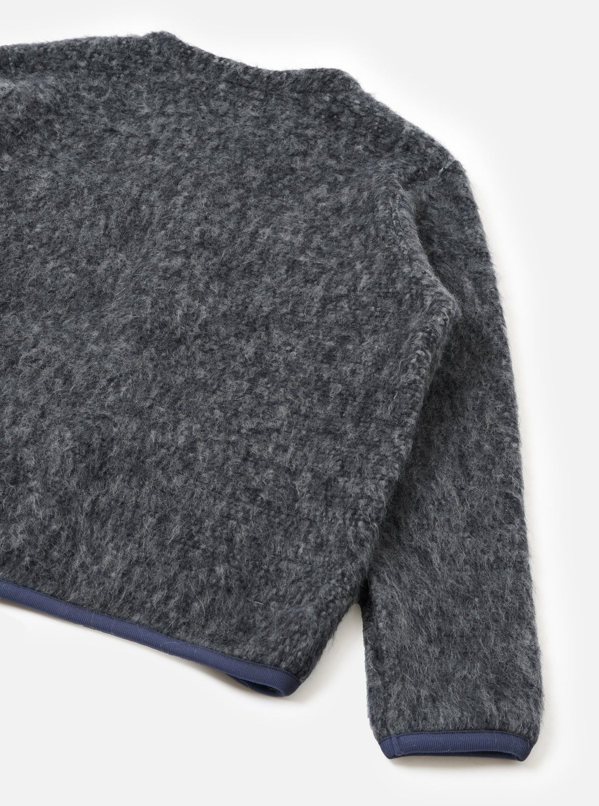 UNIVERSAL WORKS CARDIGAN LOSSO MOHAIR MIX - NAVY / PALE GREY