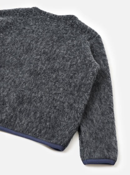 UNIVERSAL WORKS CARDIGAN LOSSO MOHAIR MIX - NAVY / PALE GREY