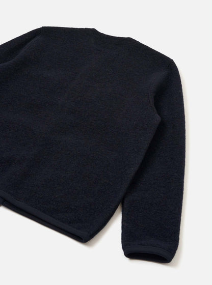 UNIVERSAL WORKS CARDIGAN WOOL FLEECE - NAVY