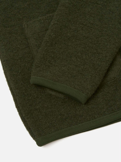 UNIVERSAL WORKS CARDIGAN WOOL FLEECE - OLIVE