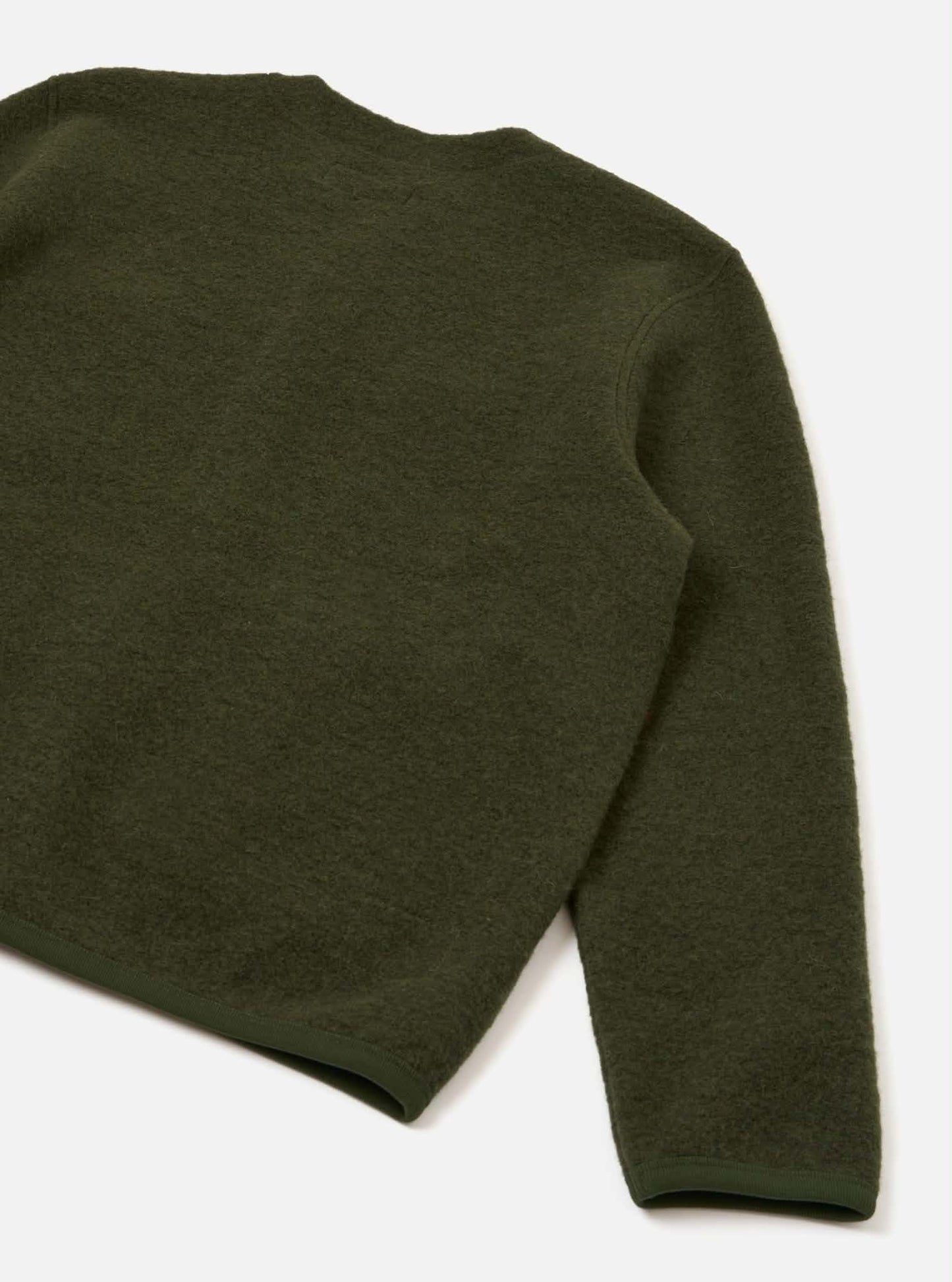 UNIVERSAL WORKS CARDIGAN WOOL FLEECE - OLIVE