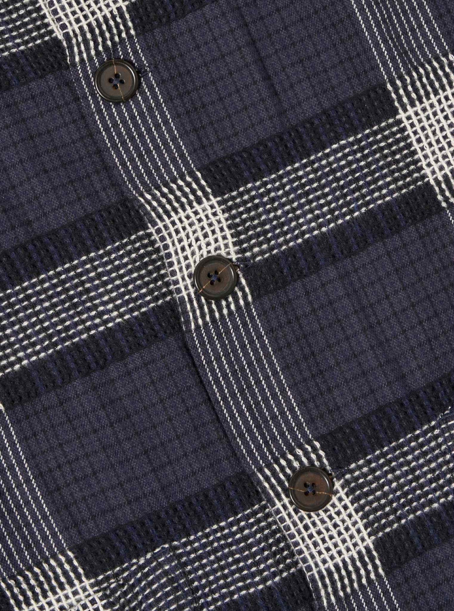 UNIVERSAL WORKS EASY OVERSHIRT POLKA CHECK - CHARCOAL