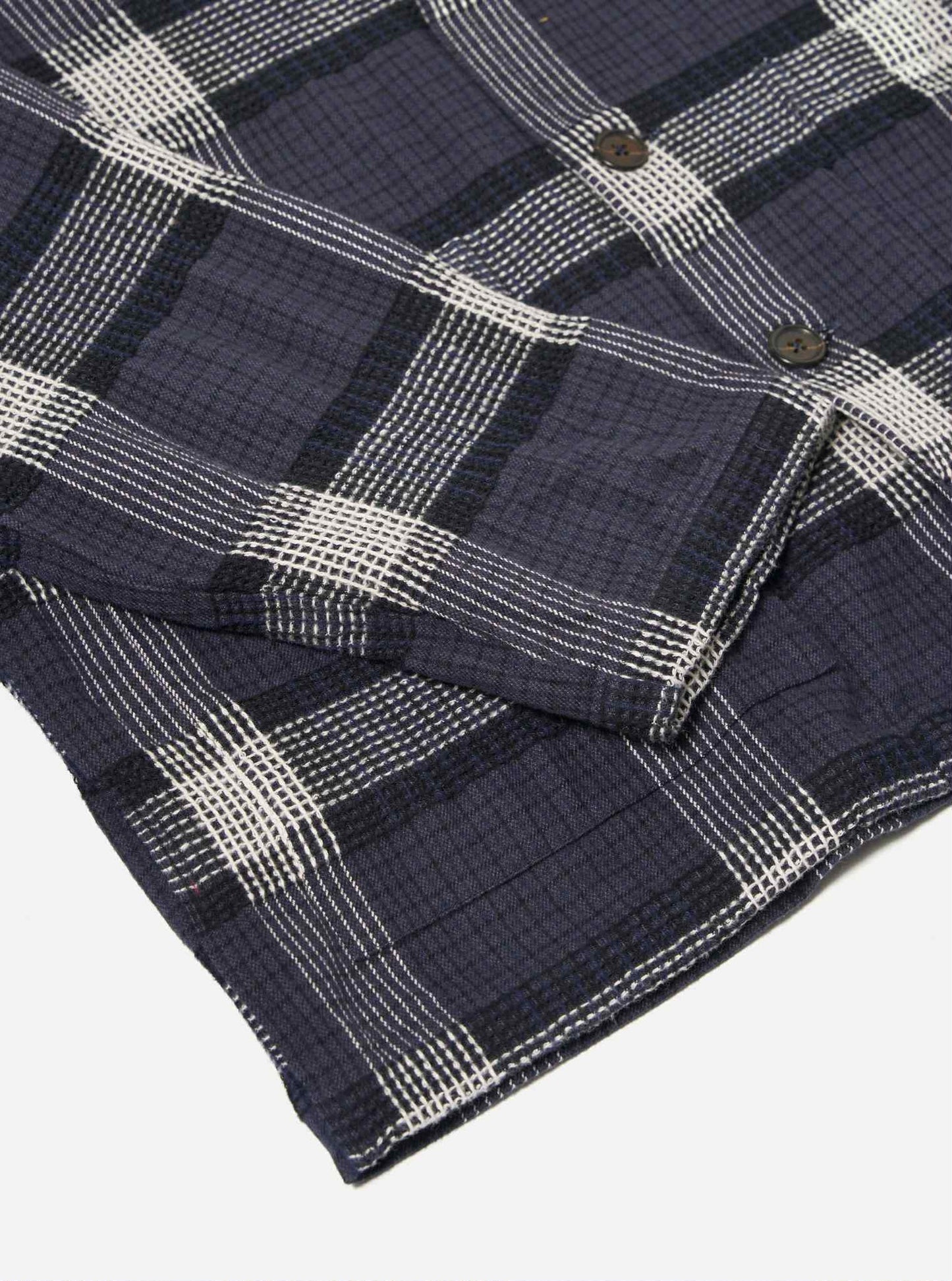 UNIVERSAL WORKS EASY OVERSHIRT POLKA CHECK - CHARCOAL